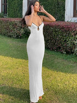 Long Elegant Satin Dress